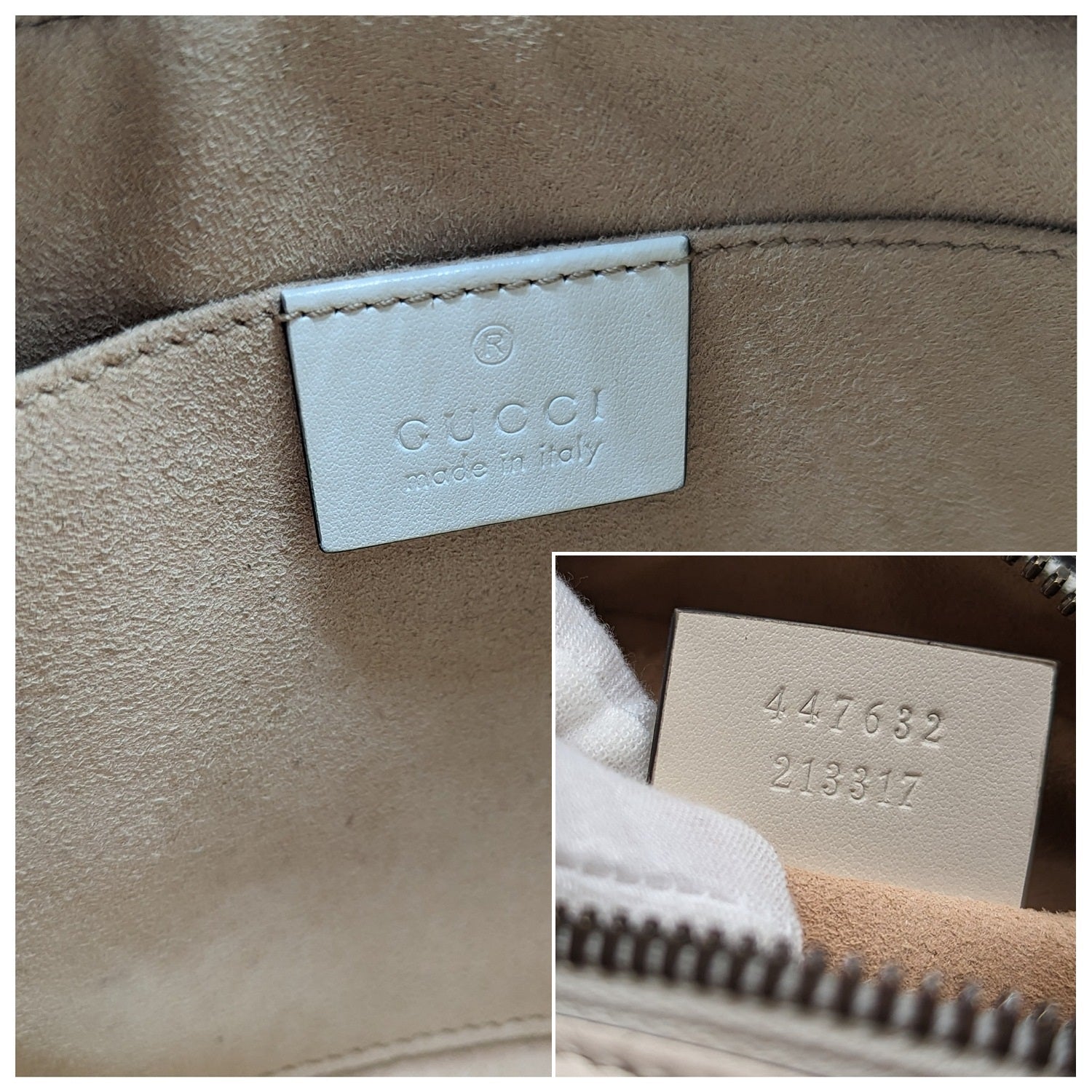 Gucci White Small GG Marmont Shoulder Bag