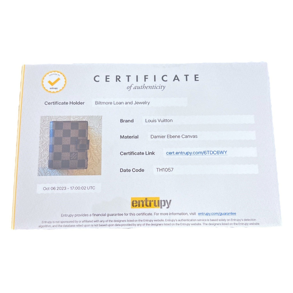 Louis Vuitton Damier Ebene Mini Agenda Cover