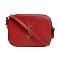 SAINT LAURENT - Grain de Poudre Classic Monogram Small Red Camera Bag Crossbody