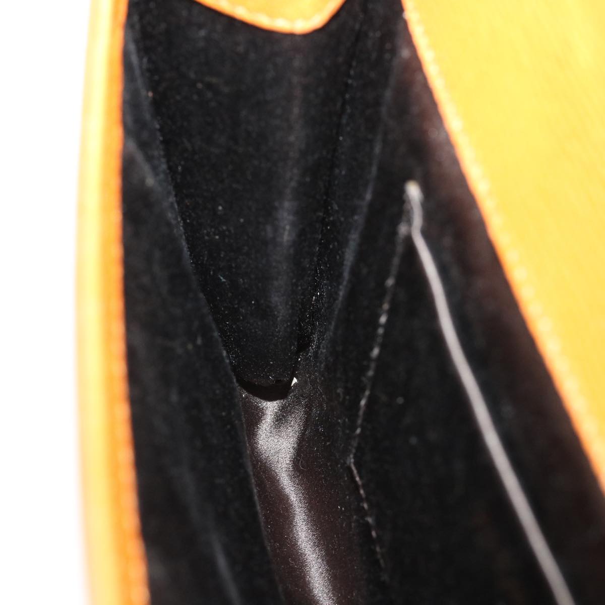 SAINT LAURENT Y line Clutch Bag Brown Auth am3200