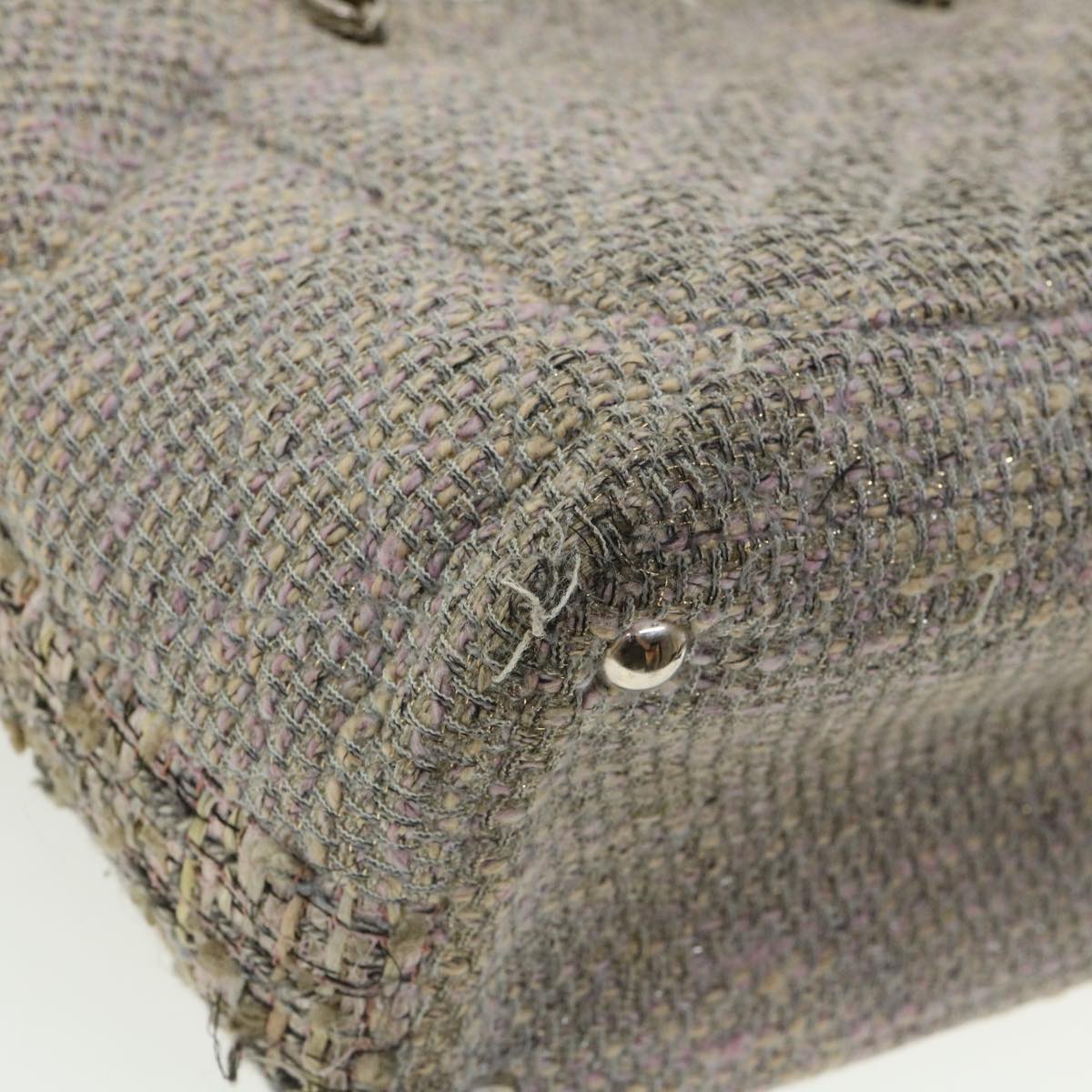 CHANEL Cambon Line Tote Bag Pink Gray CC  am3204