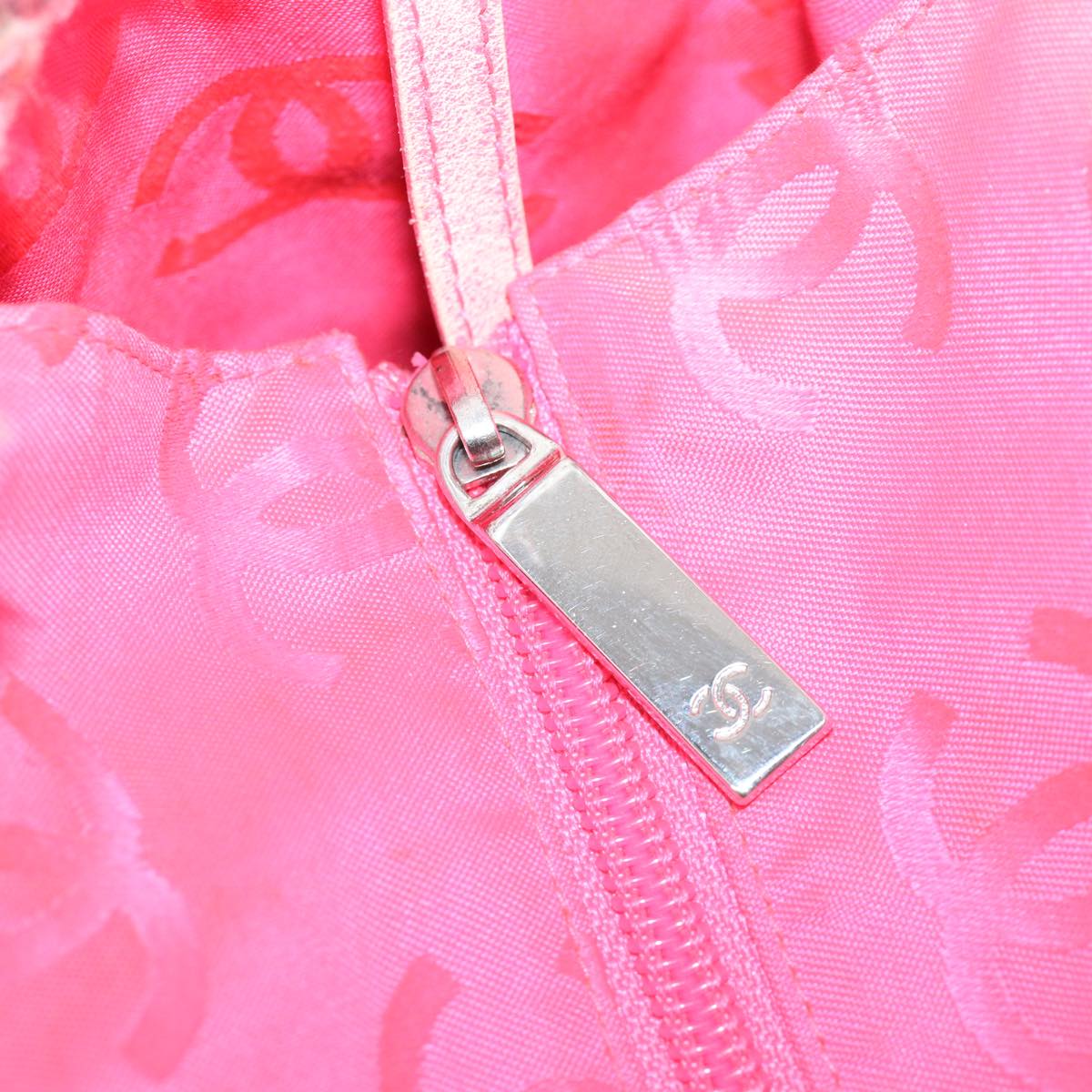 CHANEL Cambon Line Tote Bag Pink Gray CC  am3204