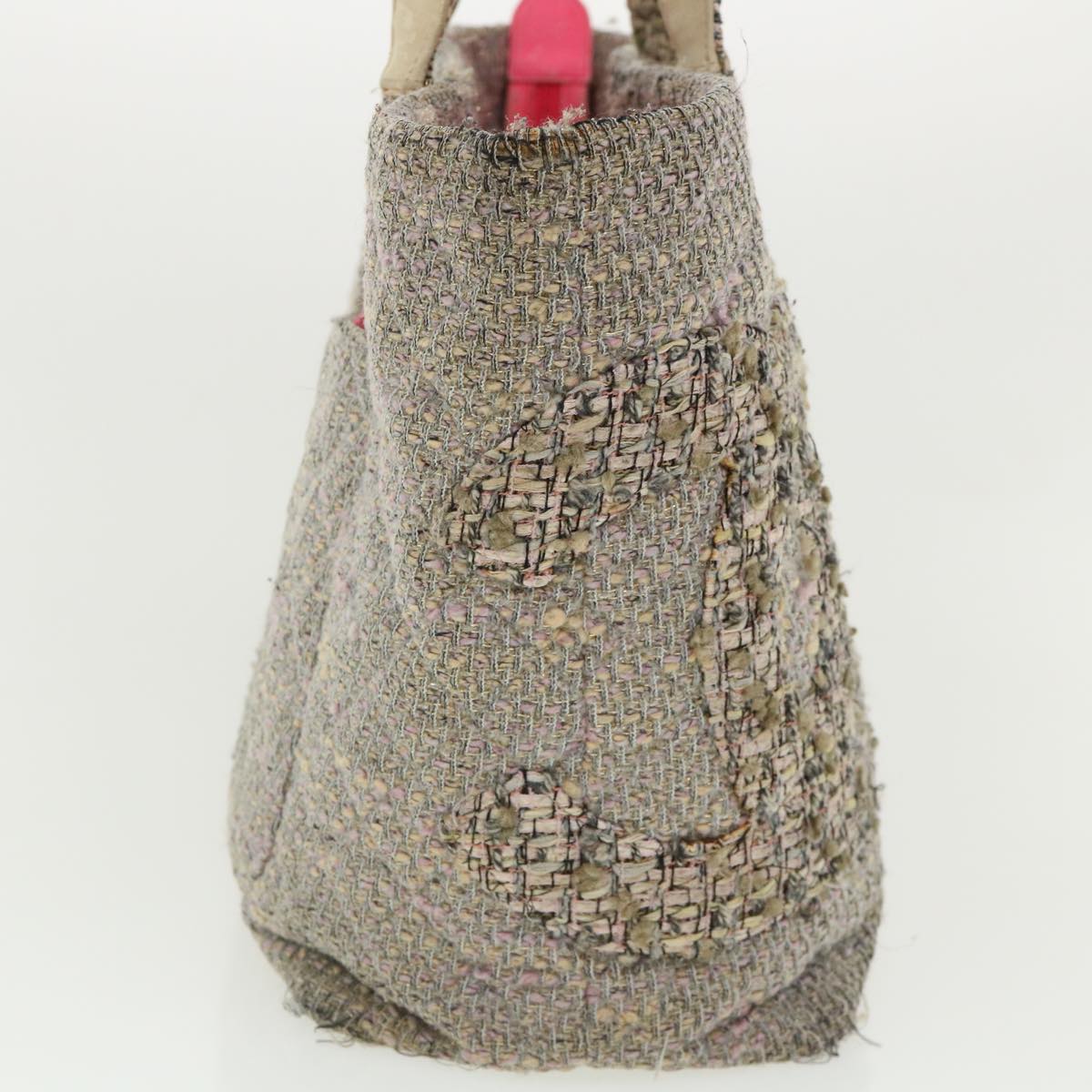 CHANEL Cambon Line Tote Bag Pink Gray CC  am3204