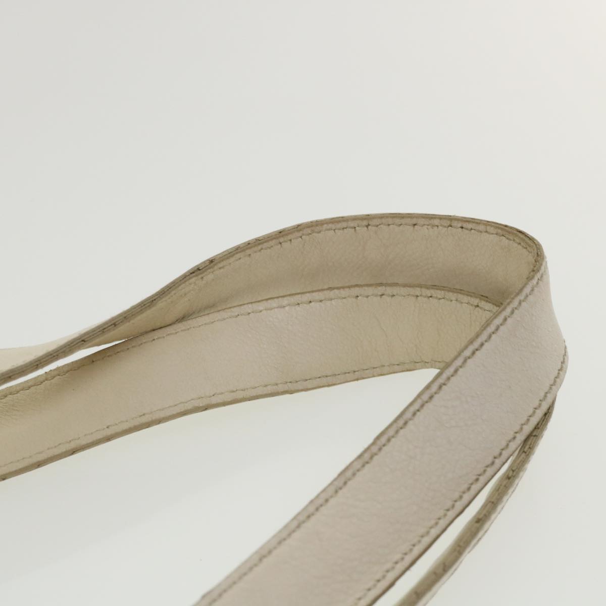 SAINT LAURENT Muse Shoulder Bag Leather White Auth am3205
