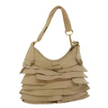 SAINT LAURENT Shoulder Bag Leather Beige 122245 Auth am3726