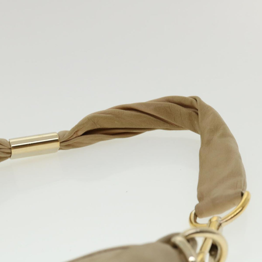 SAINT LAURENT Shoulder Bag Leather Beige 122245 Auth am3726