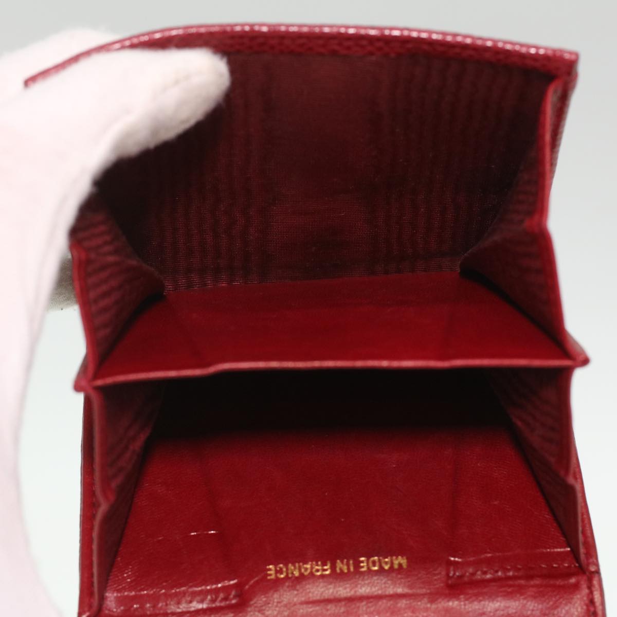 CHANEL Wallet Caviar Skin Red CC  am3885