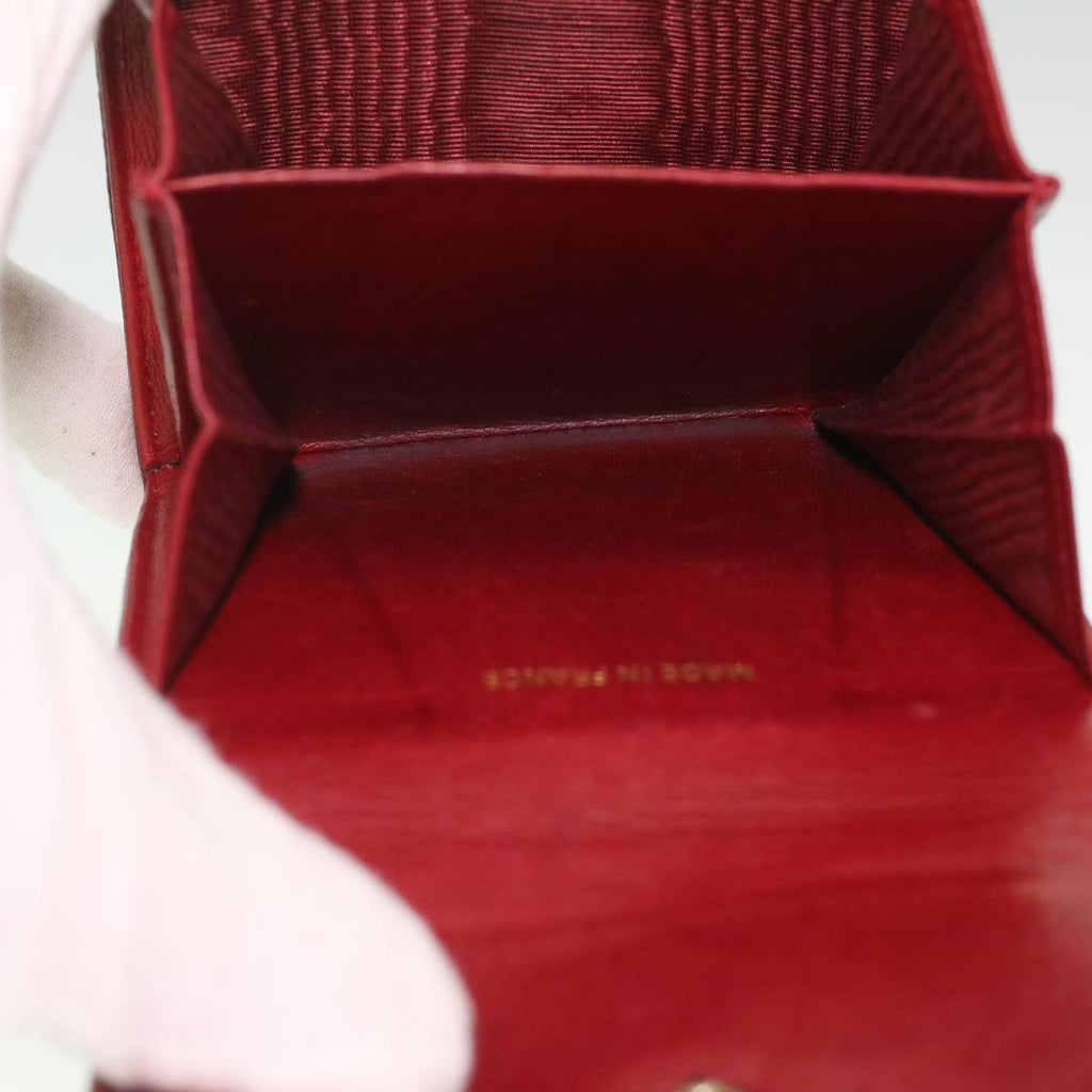 CHANEL Wallet Caviar Skin Red CC  am3885