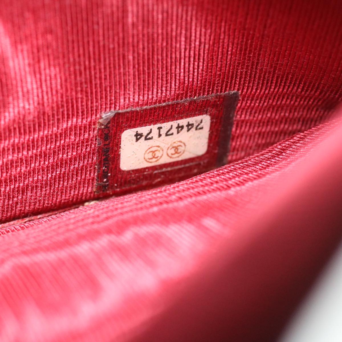CHANEL Wallet Caviar Skin Red CC  am3885