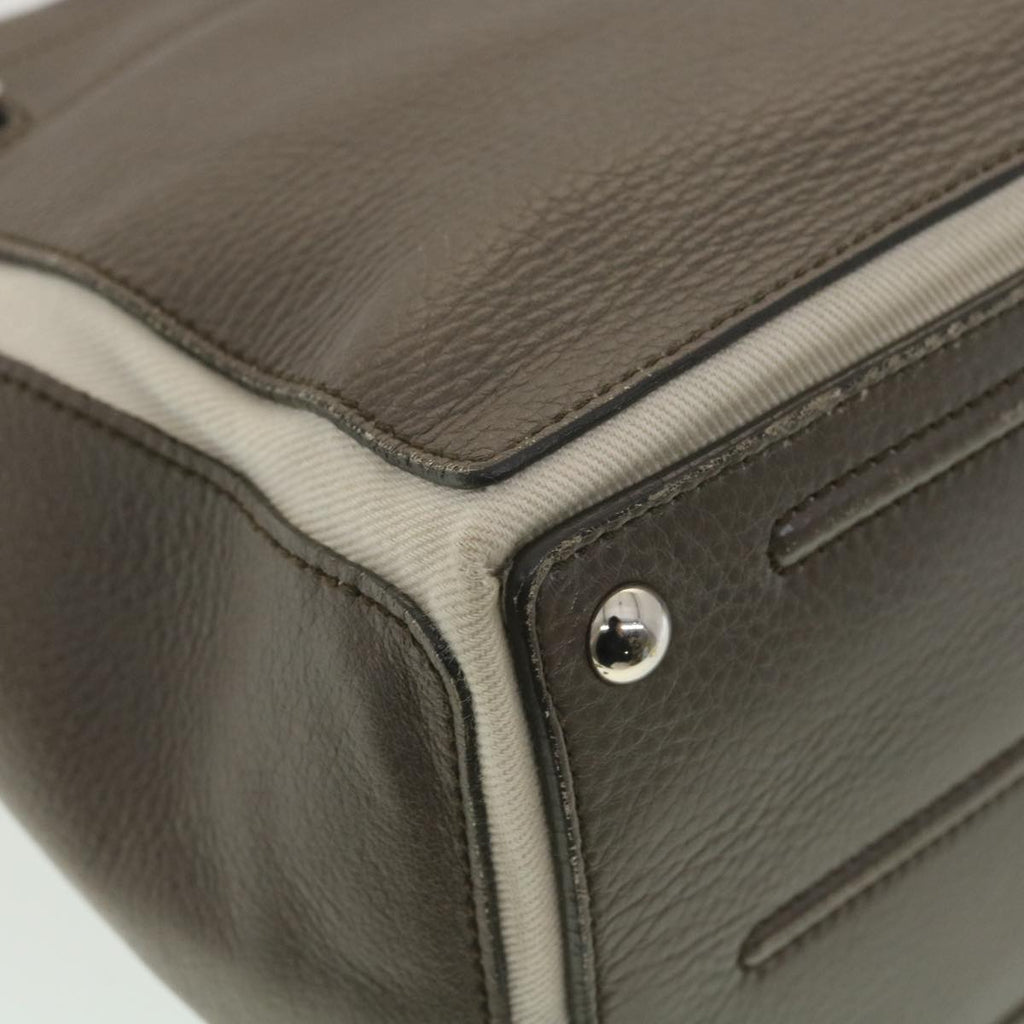 SAINT LAURENT Muse Toe Hand Bag Leather Beige Auth am3911