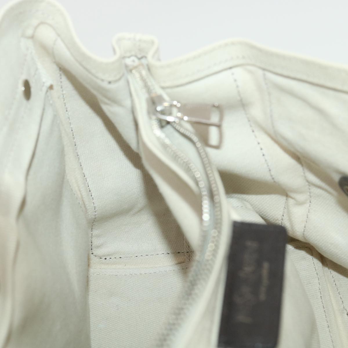 SAINT LAURENT Muse Toe Hand Bag Leather Beige Auth am3911
