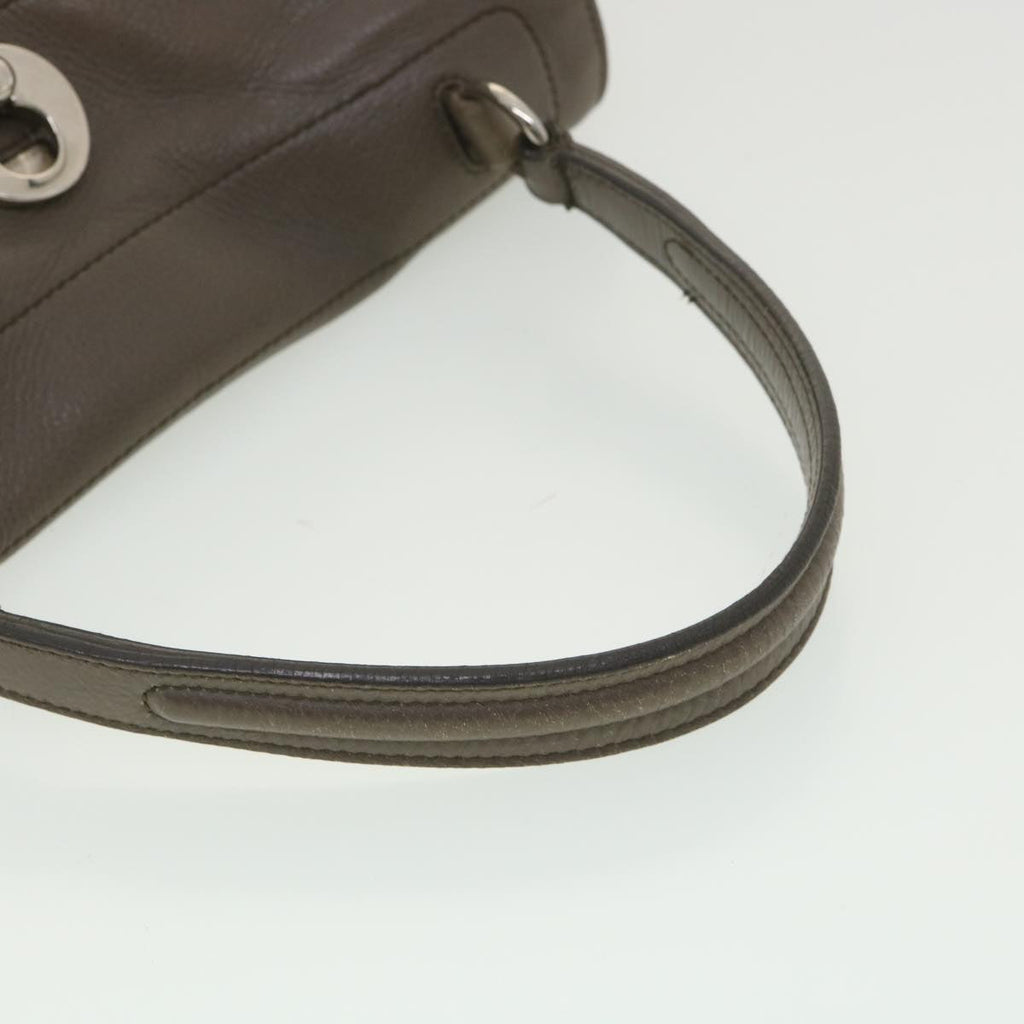 SAINT LAURENT Muse Toe Hand Bag Leather Beige Auth am3911