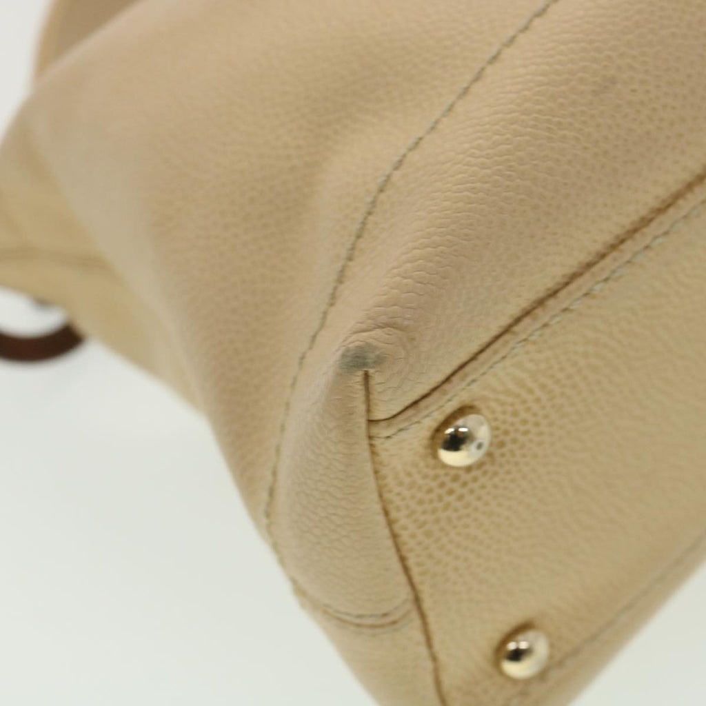 CHANEL Shoulder Bag Caviar Skin Beige CC  am3924