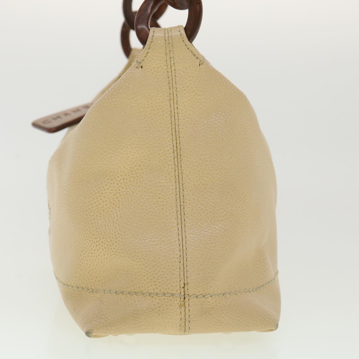 CHANEL Shoulder Bag Caviar Skin Beige CC  am3924