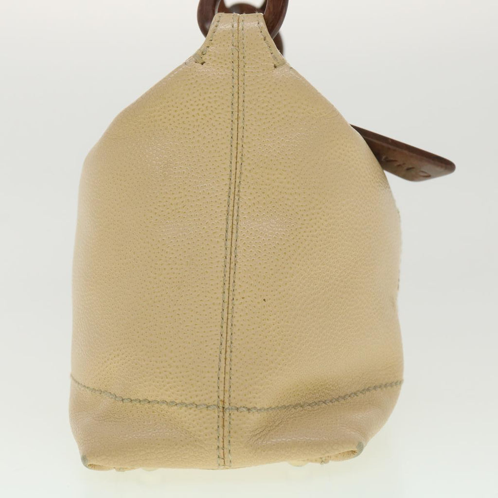 CHANEL Shoulder Bag Caviar Skin Beige CC  am3924