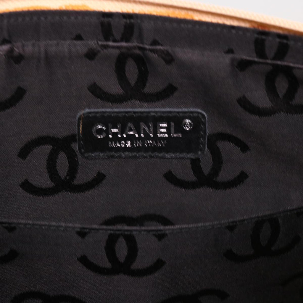 CHANEL Cambon Line Shoulder Bag Caviar Skin Beige CC  am4027