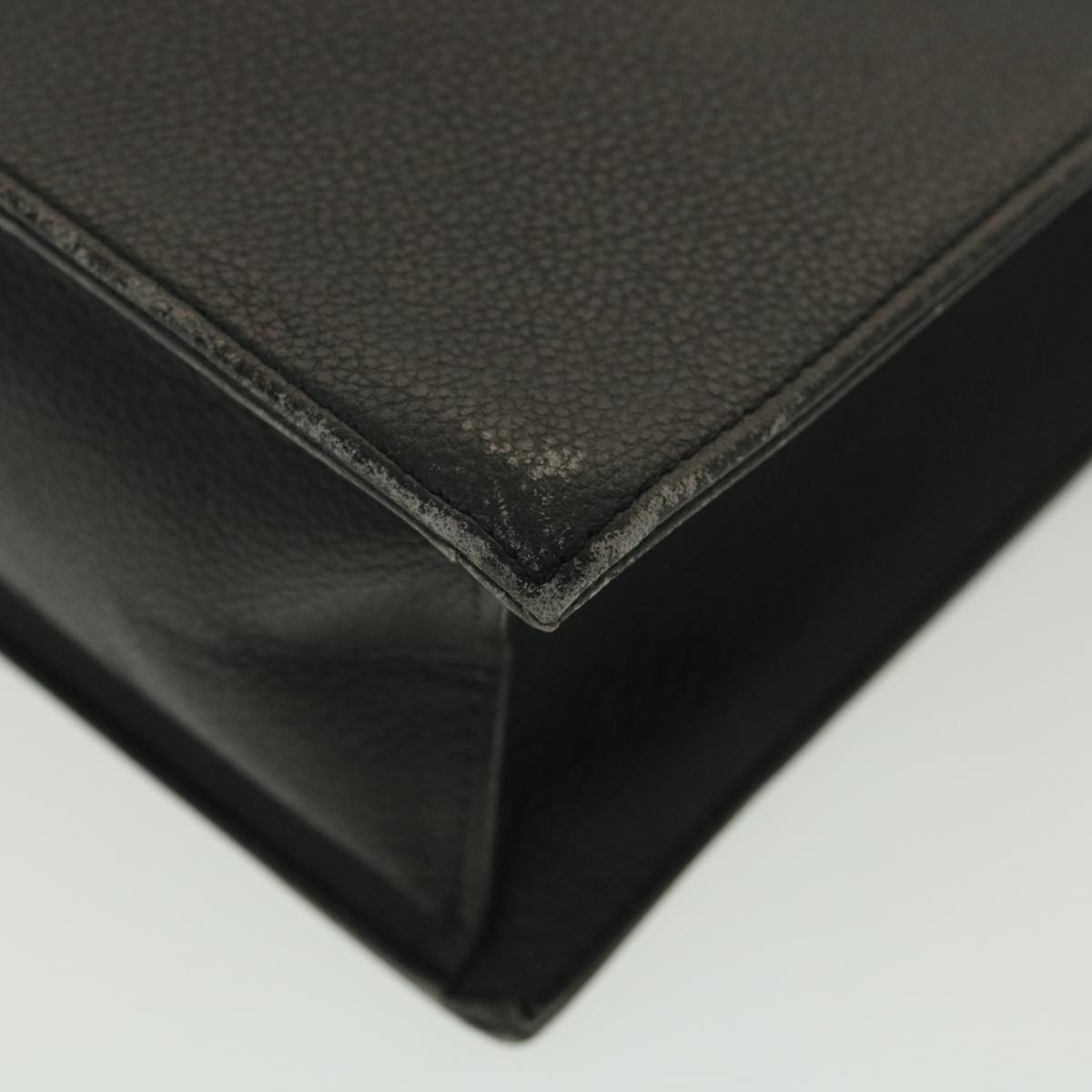 SAINT LAURENT Hand Bag Leather 2way Black Auth am4085