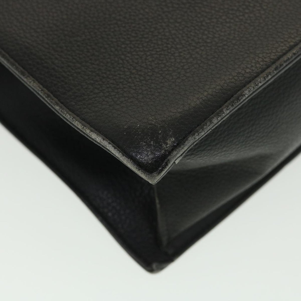 SAINT LAURENT Hand Bag Leather 2way Black Auth am4085
