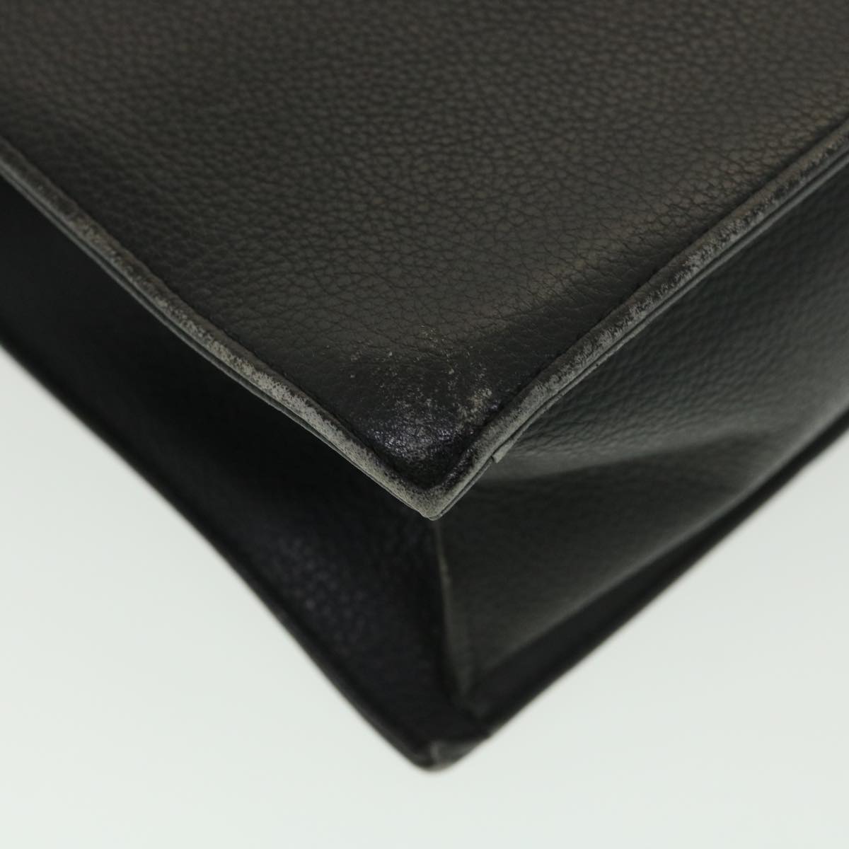 SAINT LAURENT Hand Bag Leather 2way Black Auth am4085
