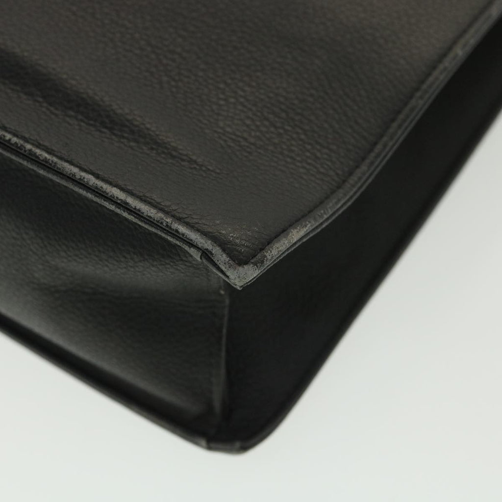 SAINT LAURENT Hand Bag Leather 2way Black Auth am4085