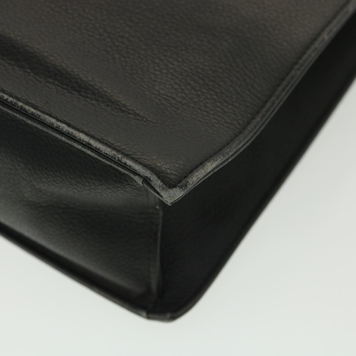 SAINT LAURENT Hand Bag Leather 2way Black Auth am4085