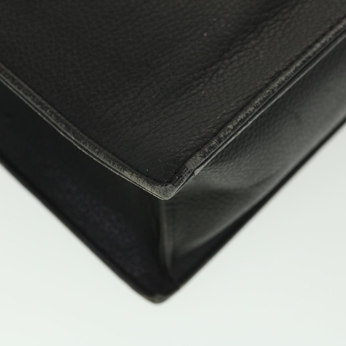 SAINT LAURENT Hand Bag Leather 2way Black Auth am4085