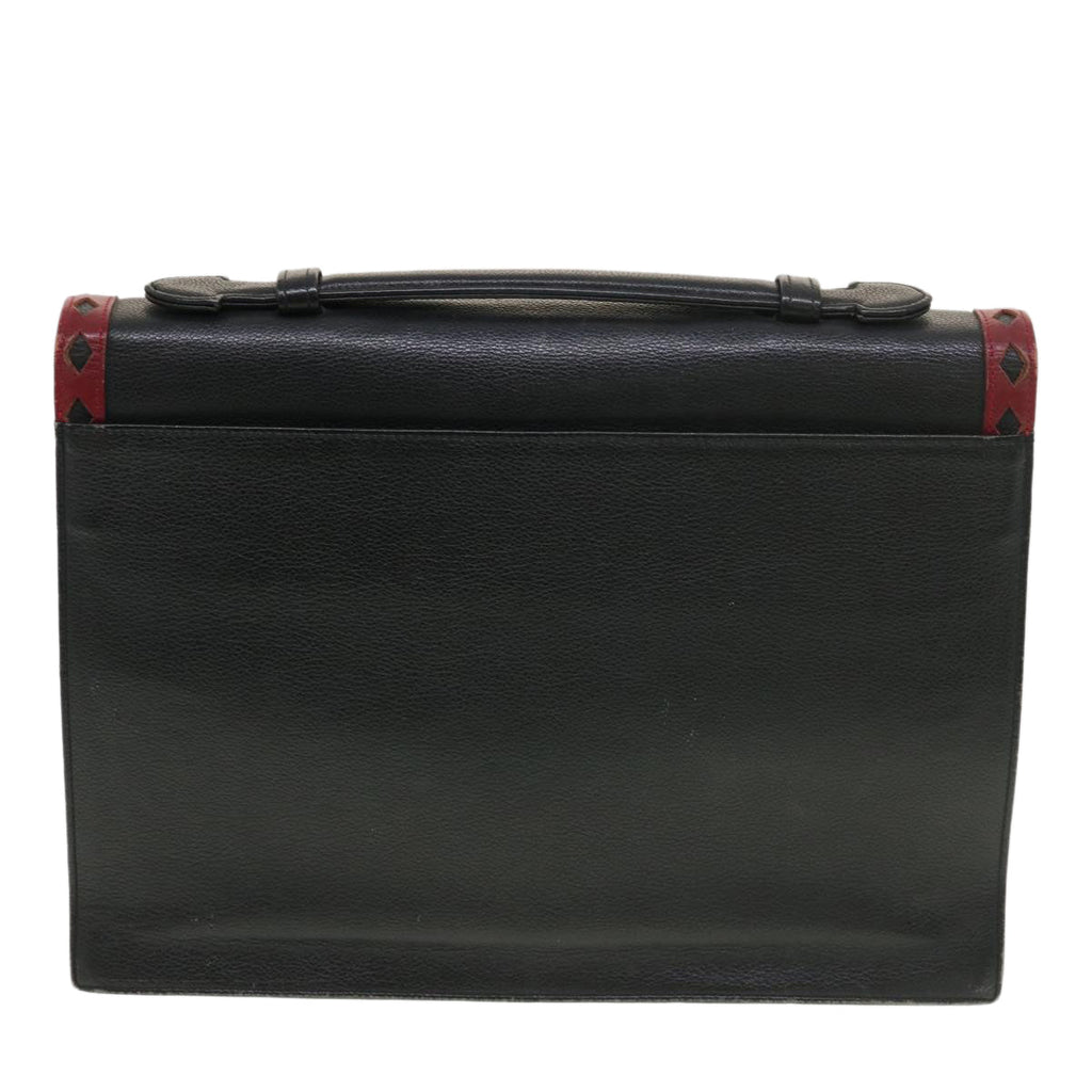 SAINT LAURENT Hand Bag Leather 2way Black Auth am4085