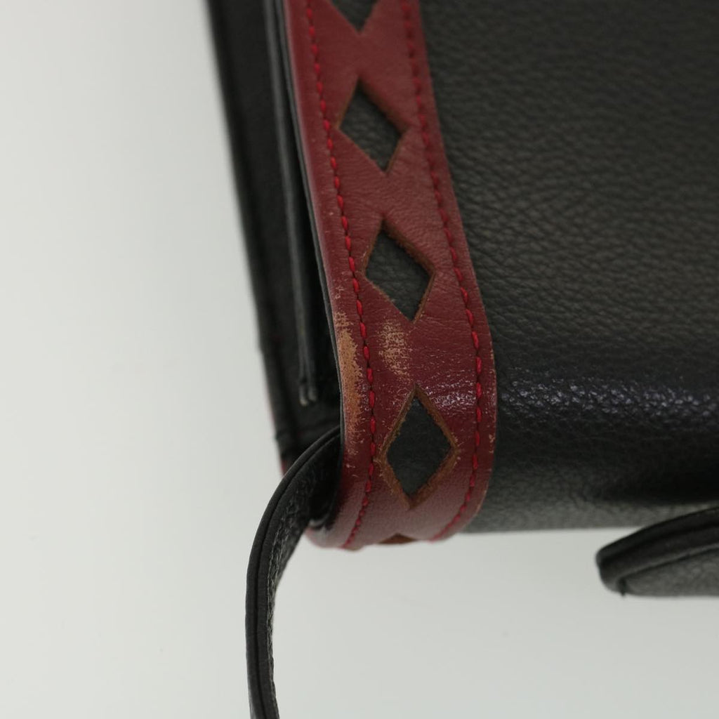 SAINT LAURENT Hand Bag Leather 2way Black Auth am4085