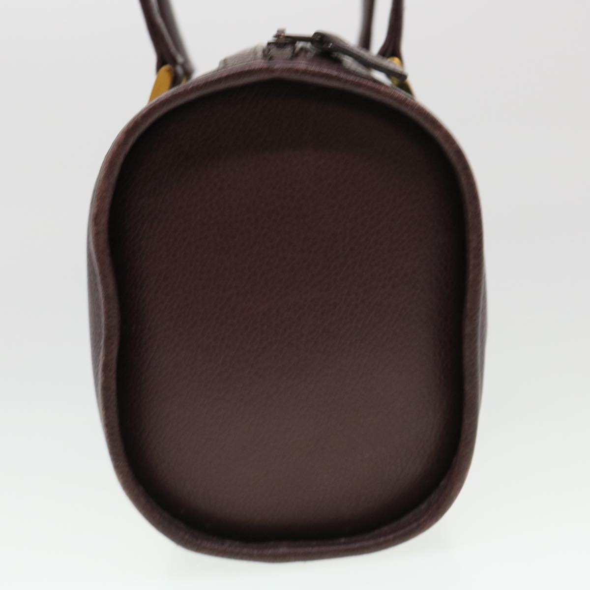 SAINT LAURENT Hand Bag Leather Wine Red Auth am4116