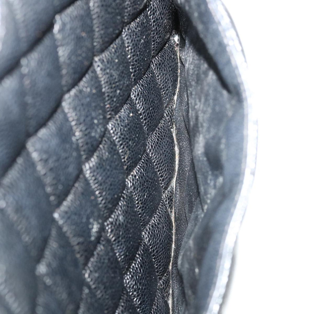 CHANEL Tote Bag Caviar Skin Black CC  am4270