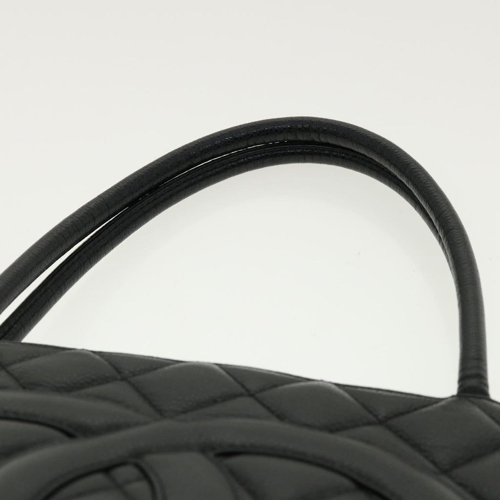 CHANEL Tote Bag Caviar Skin Black CC  am4270