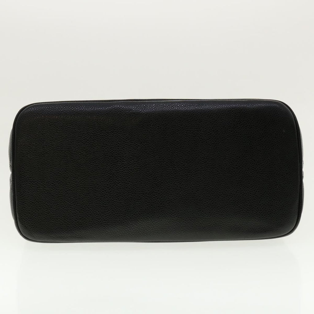 CHANEL Tote Bag Caviar Skin Black CC  am4270