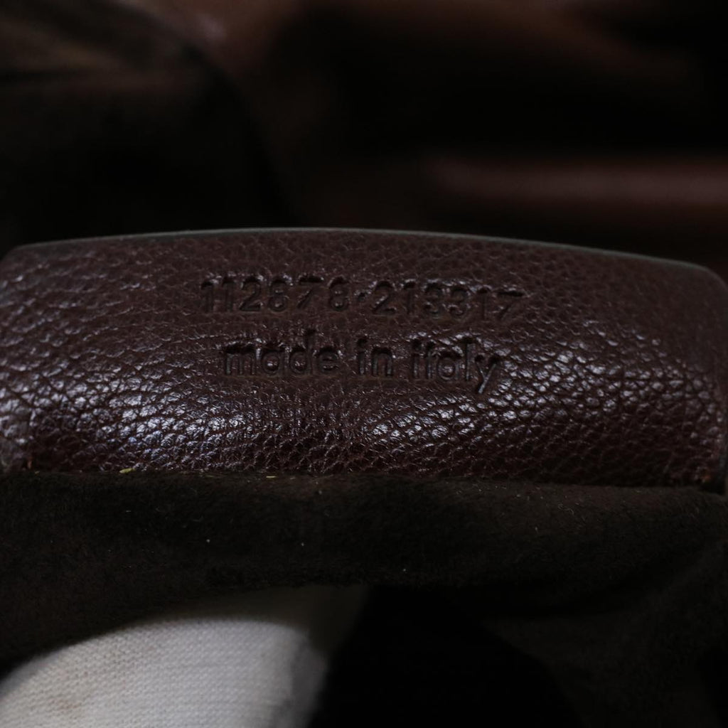 SAINT LAURENT Shoulder Bag Leather Brown 112878 Auth am4283