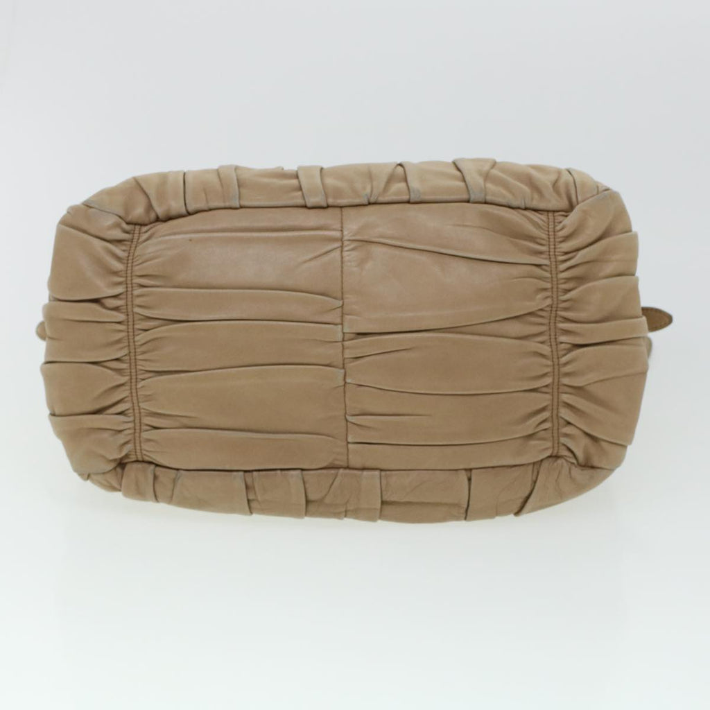 PRADA Shoulder Bag Leather 2way Beige  am4393