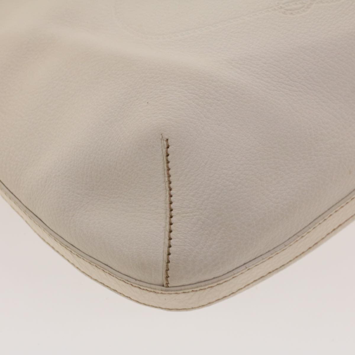 PRADA Shoulder Bag Leather White  am4394