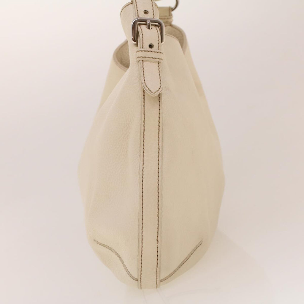 PRADA Shoulder Bag Leather White  am4394