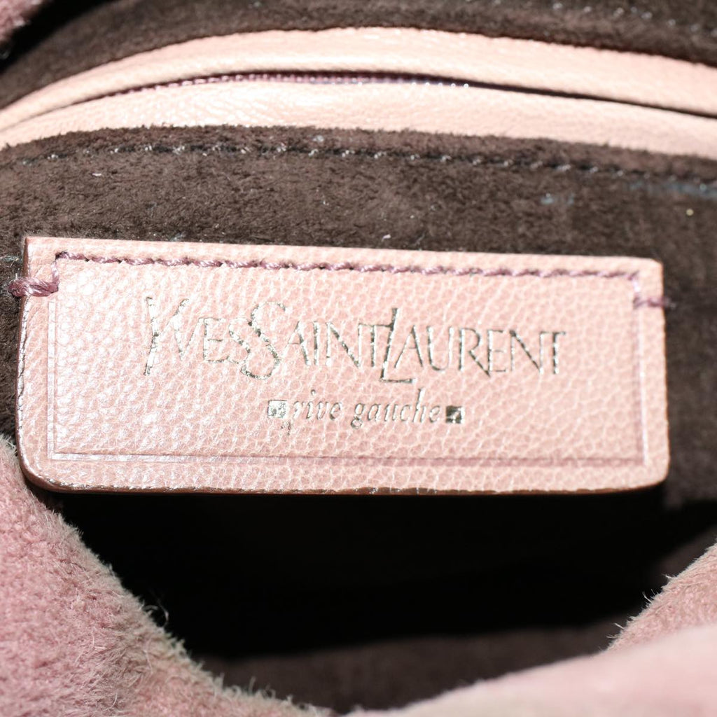 SAINT LAURENT Shoulder Bag Suede Pink 112937 Auth am4598