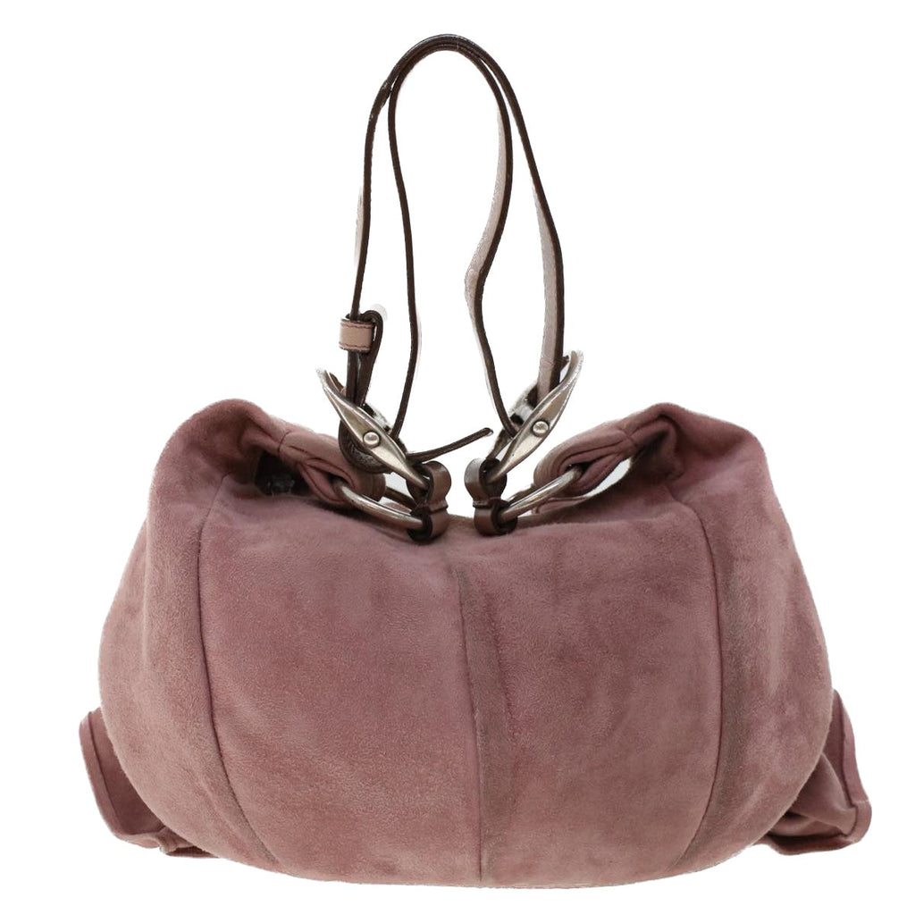 SAINT LAURENT Shoulder Bag Suede Pink 112937 Auth am4598