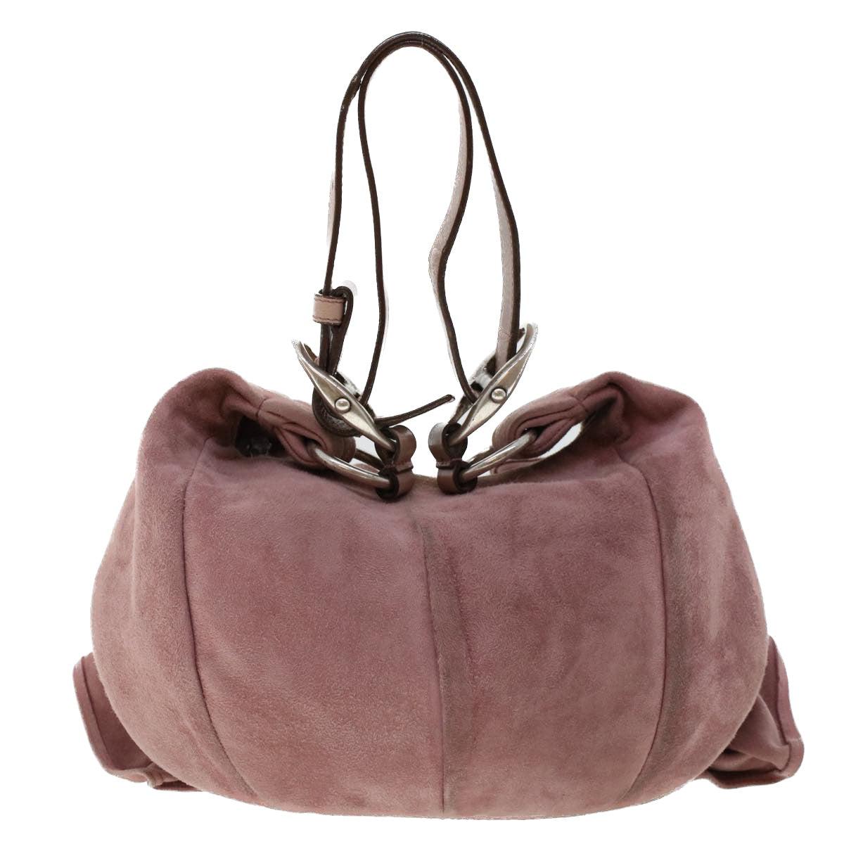 SAINT LAURENT Shoulder Bag Suede Pink 112937 Auth am4598