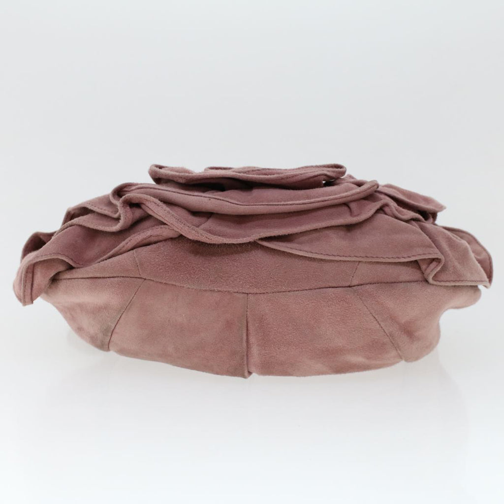 SAINT LAURENT Shoulder Bag Suede Pink 112937 Auth am4598