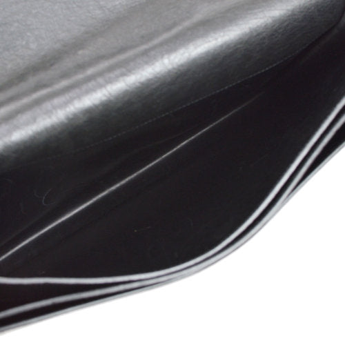 HERMES SAC A DEPECHES 41 Briefcase Hand Bag Black Ostrich