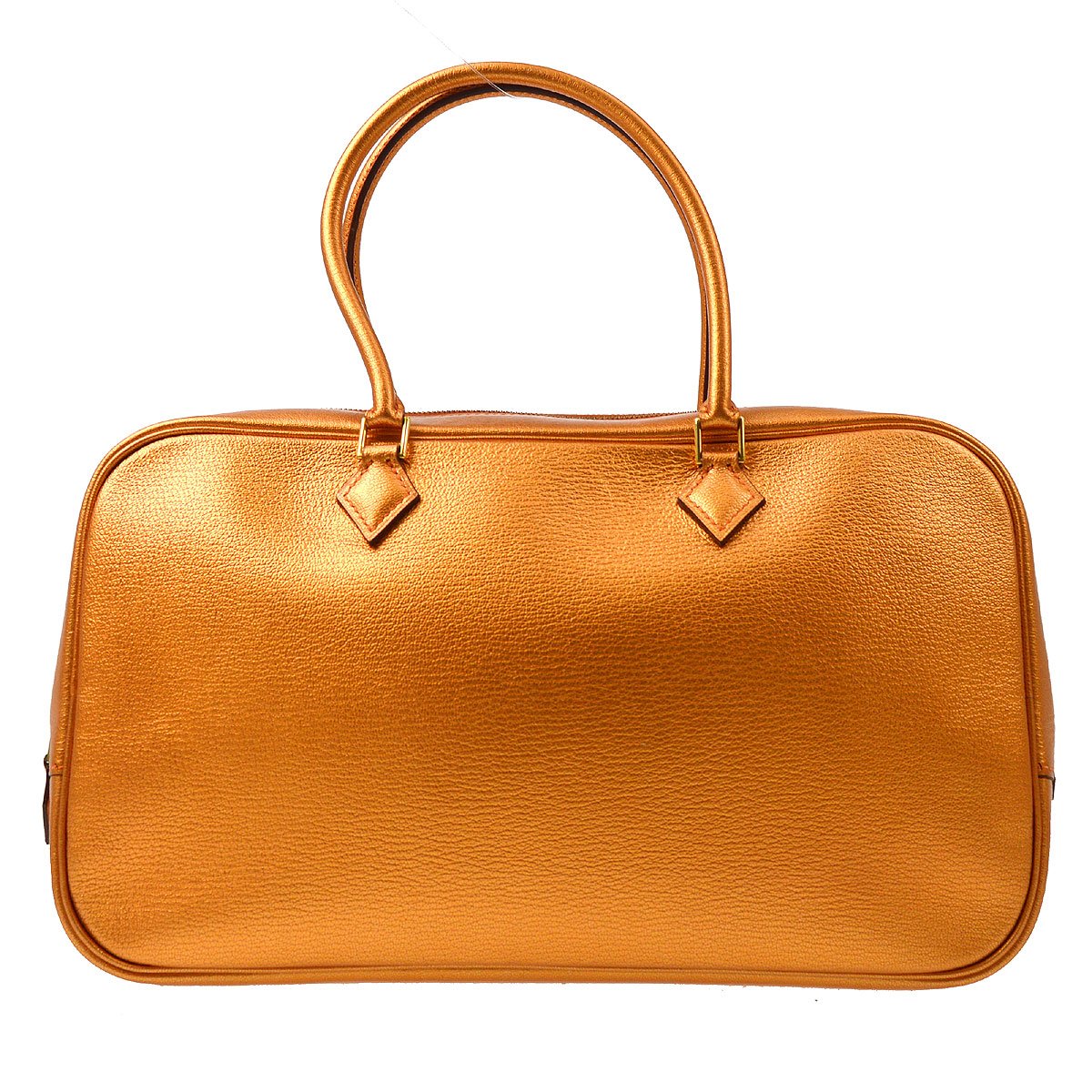 HERMES PLUME ELAN 28 Metallic Orange Chevre Coromandel