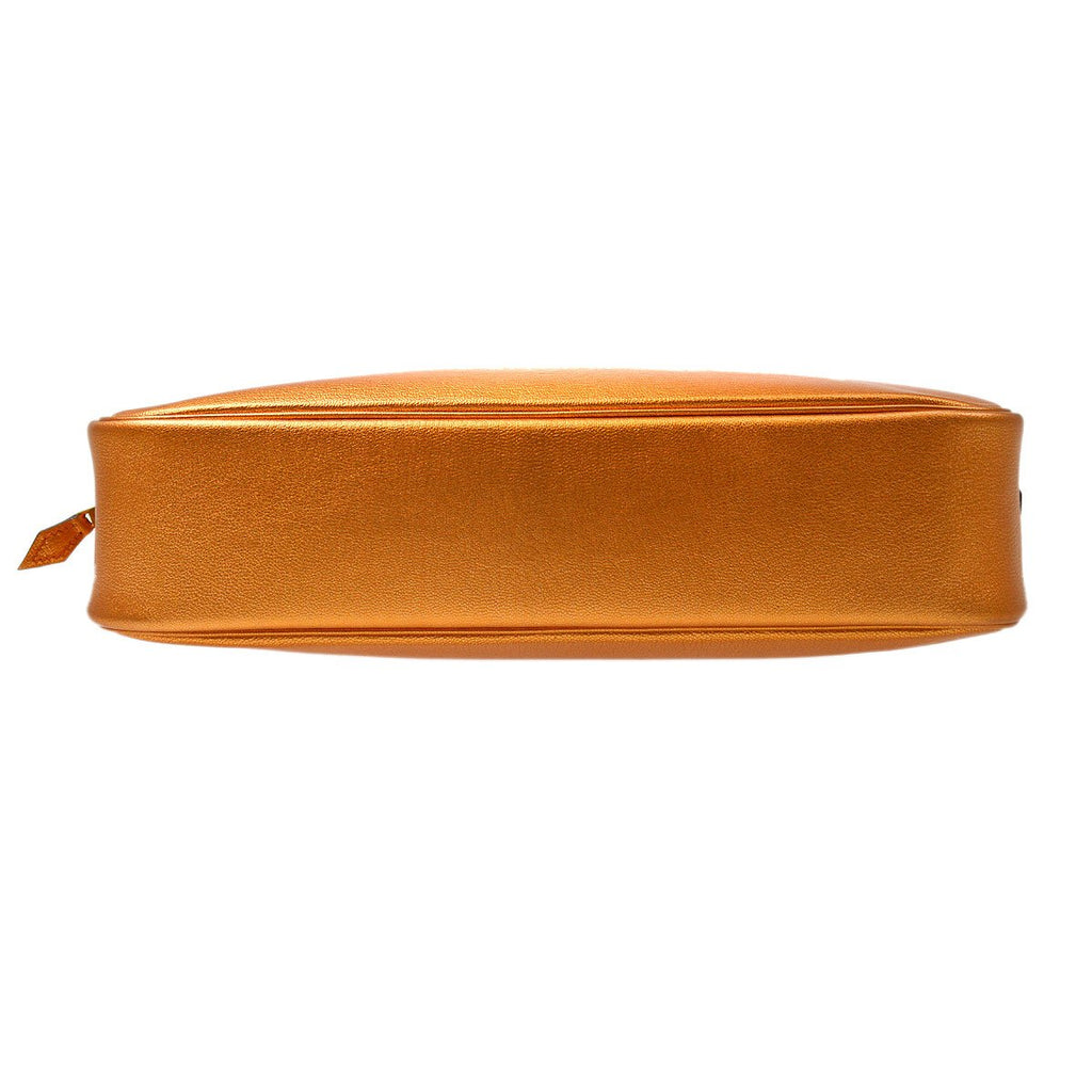 HERMES PLUME ELAN 28 Metallic Orange Chevre Coromandel