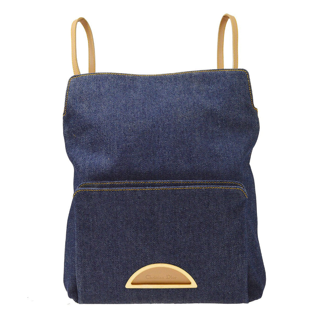 Christian Dior 2000 Maris Pearl Backpack Indigo Denim
