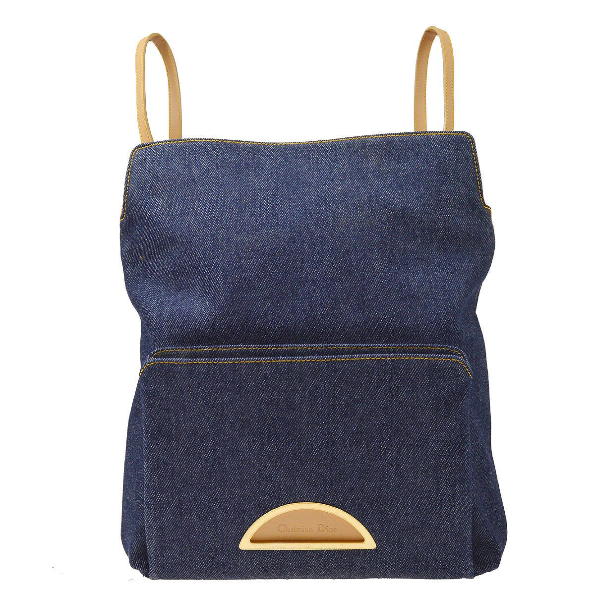Christian Dior 2000 Maris Pearl Backpack Indigo Denim