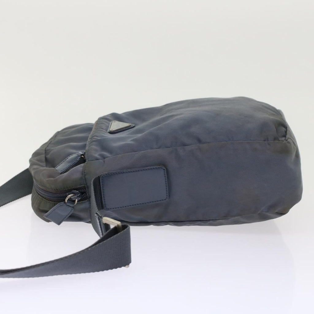 PRADA Shoulder Bag Nylon Blue Gray  ar10003