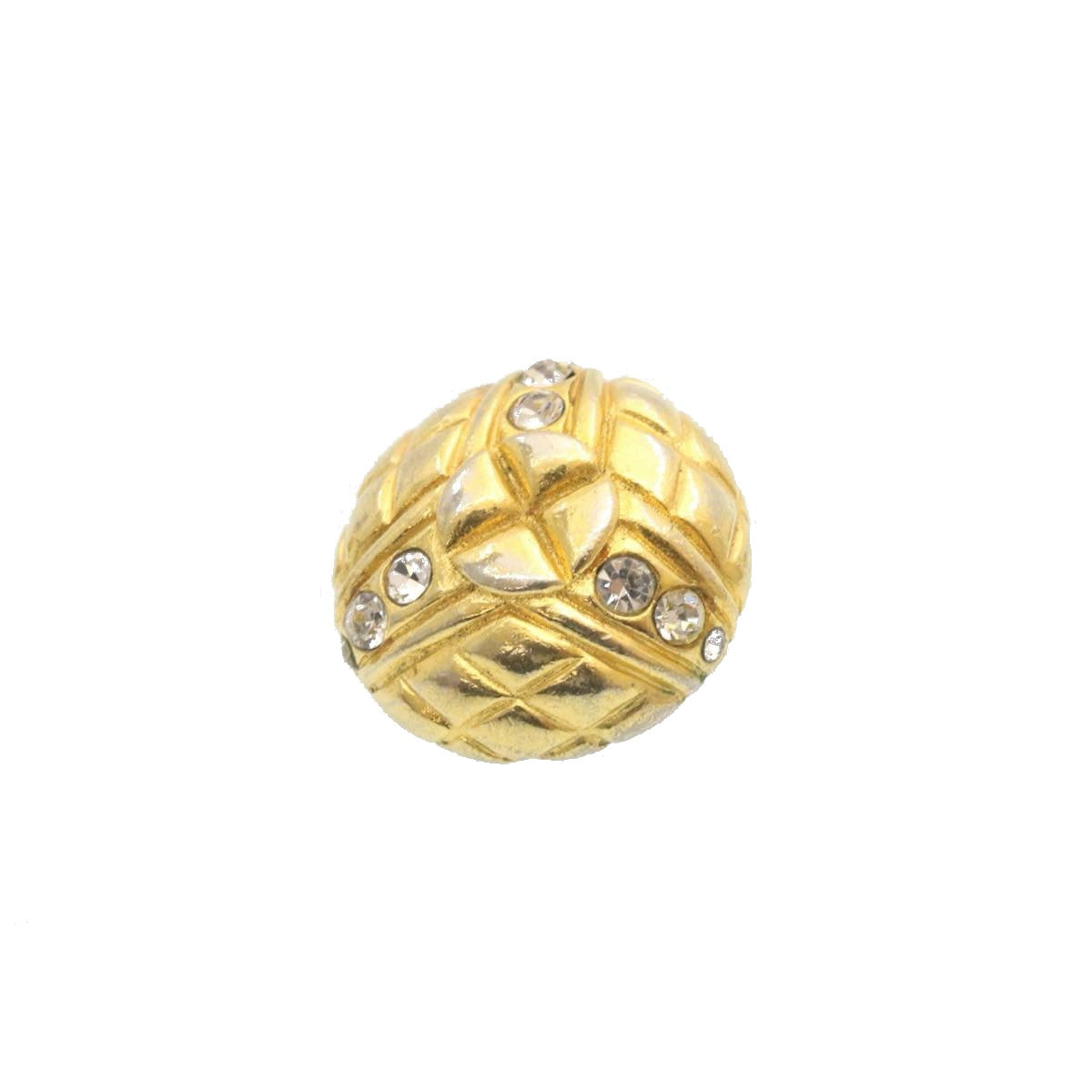 CHANEL Clip-on Earring Gold Tone CC Auth ar4785