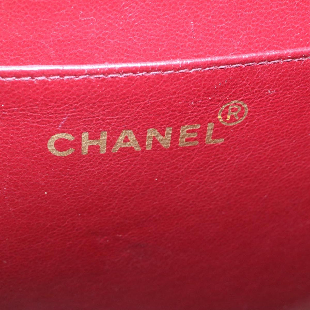 CHANEL Deca Matelasse Turn Lock Chain Shoulder Bag Lamb Skin Black CC ar5950A