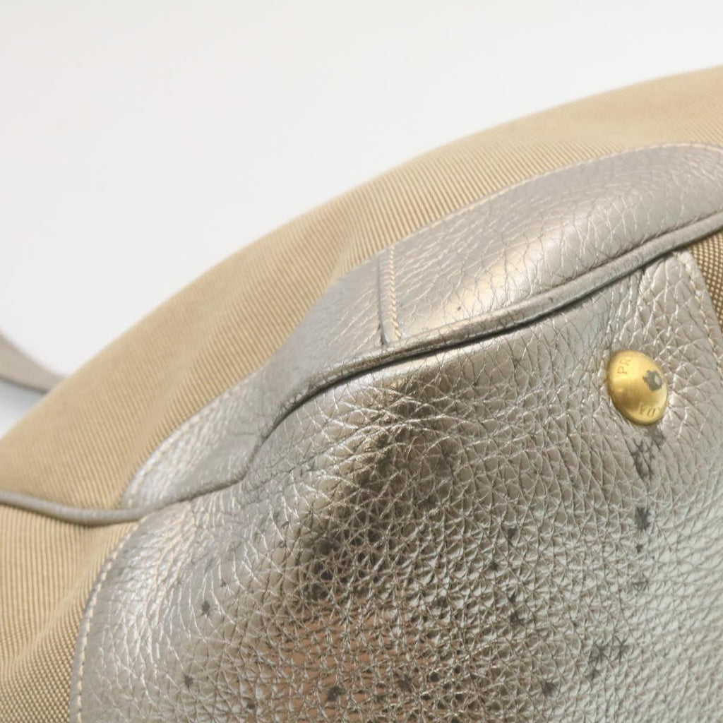 PRADA Tote Bag Canvas Beige  ar6404