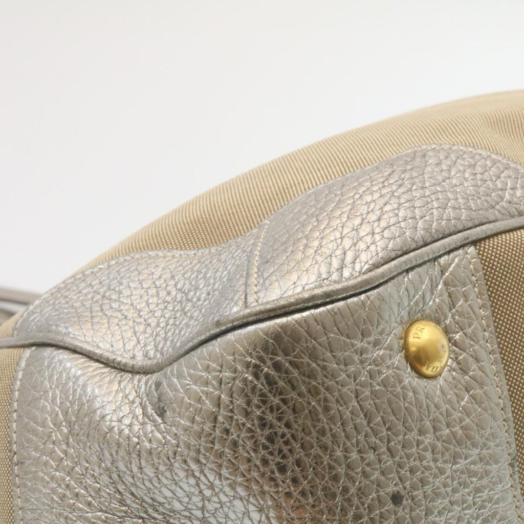 PRADA Tote Bag Canvas Beige  ar6404